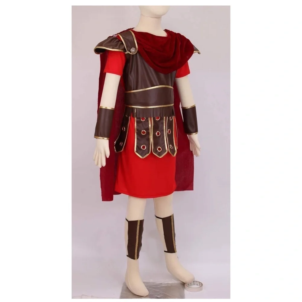 LMYOVE Kids Román Soldier Warrior Halloween Costume, Gladiator Viking Medieval-S